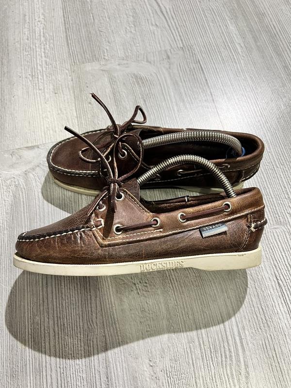 Damen Sebago Slipper Burgunder Leder 36