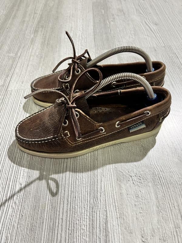 Damen Sebago Slipper Burgunder Leder 36