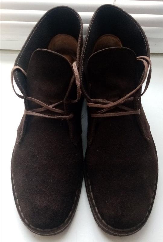 Herren Clarks Stiefel Braun Wildleder 44