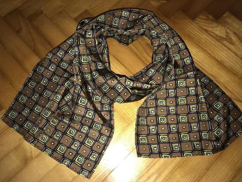 Женский Charles Tyrwhitt Шарф Чёрный Шелк Один