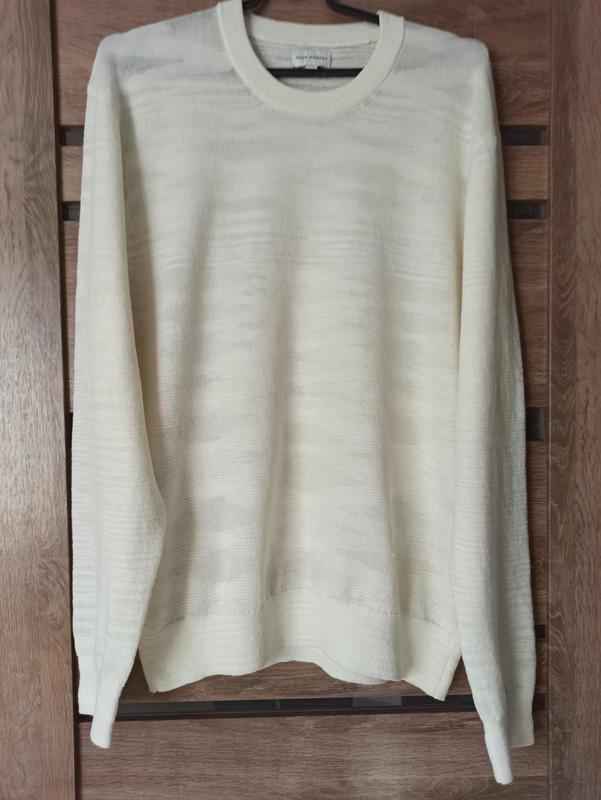 Мужской Club Monaco Свитер Белый Хлопок 44 / XXL /