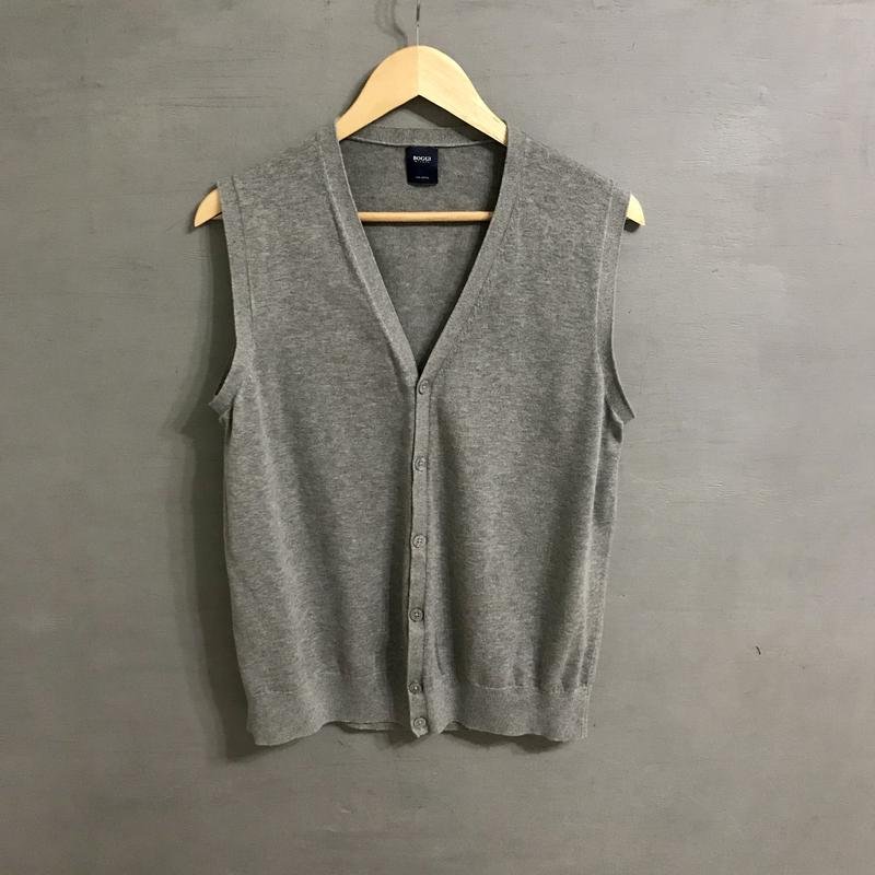 Men Boggi Milano Vest Grey Cotton 38 / M / 46