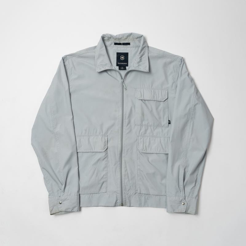 Herren Victorinox Jacke Silber Polyester 42 / XL /