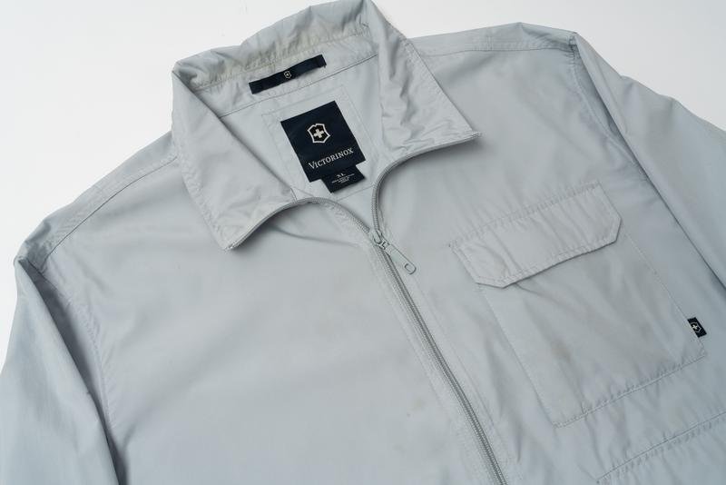 Herren Victorinox Jacke Silber Polyester 42 / XL /