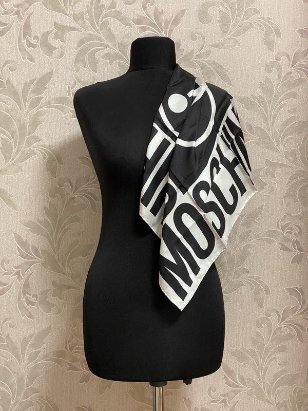 Femme Moschino Écharpe Blanche Soie