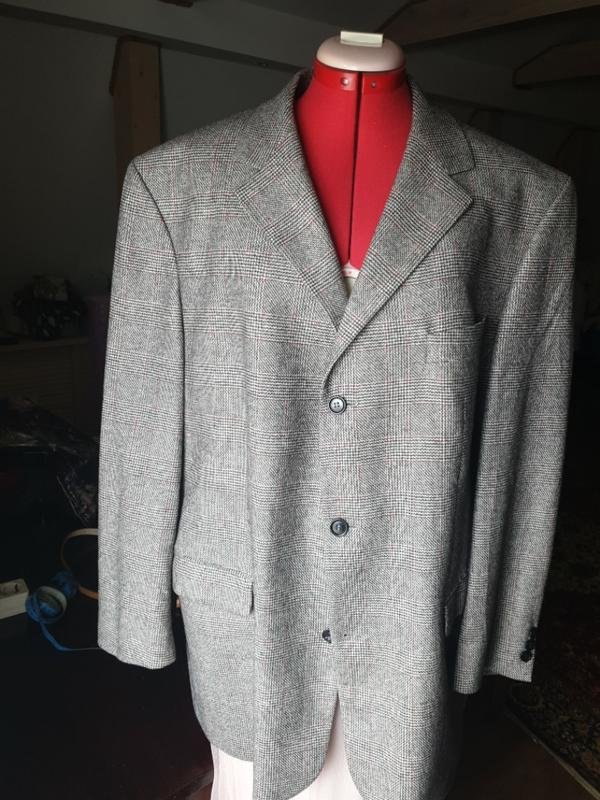 Uomo Benvenuto Blazer Grigio Cotone 52 / 6XL / 60