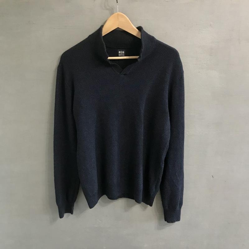 Men Boggi Milano Sweater Navy Viscose 40 /L / 48