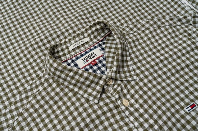 Uomo Tommy Hilfiger Camicia Kaki Cotone 38 / M /