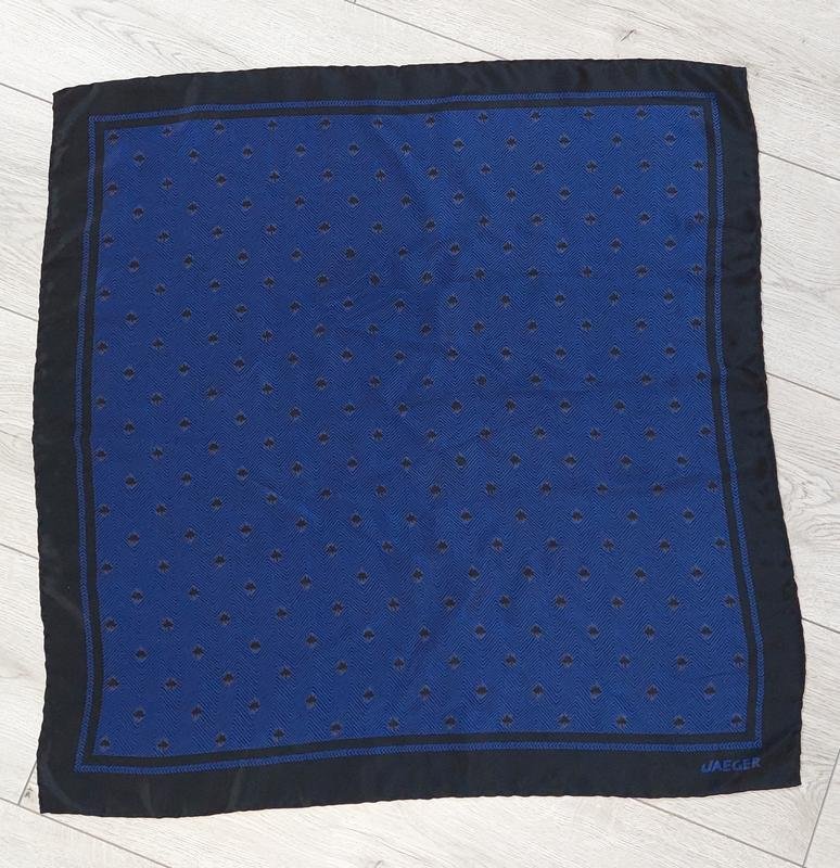 Femme Jaeger Écharpe Noir Soie Taille Unique