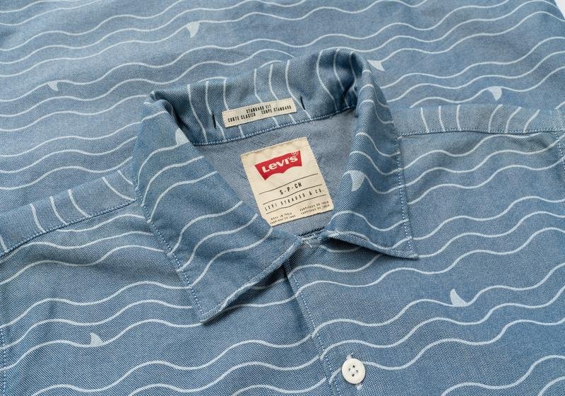 Homme Levi's Chemise Bleu Marine Coton 36 / S / 44
