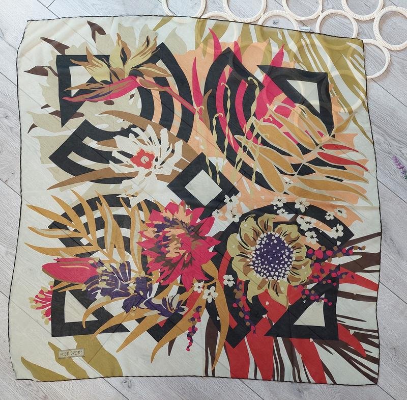 Damen Akris Schal Khaki Polyester Einheitsgröße