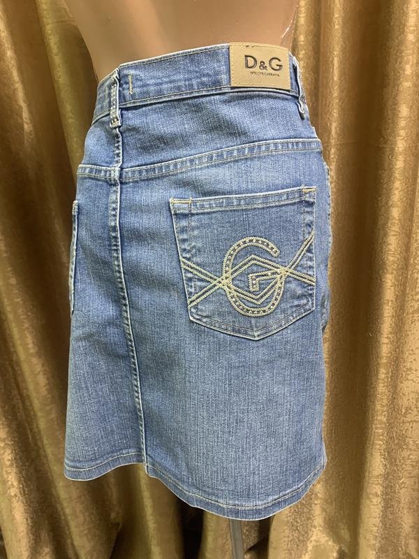 Женская Dolce & Gabbana Юбка Тёмно-синий Хлопок 40