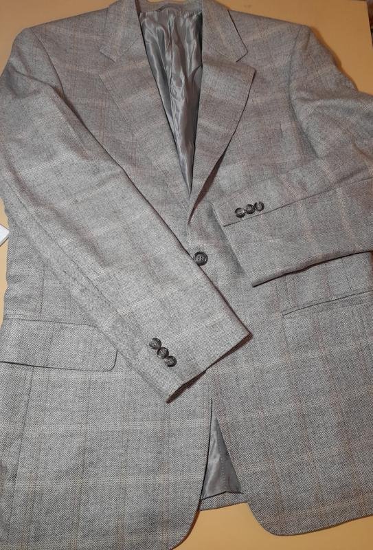Herren Barutti Sakko Grau Kaschmir 48 / 4XL / 56