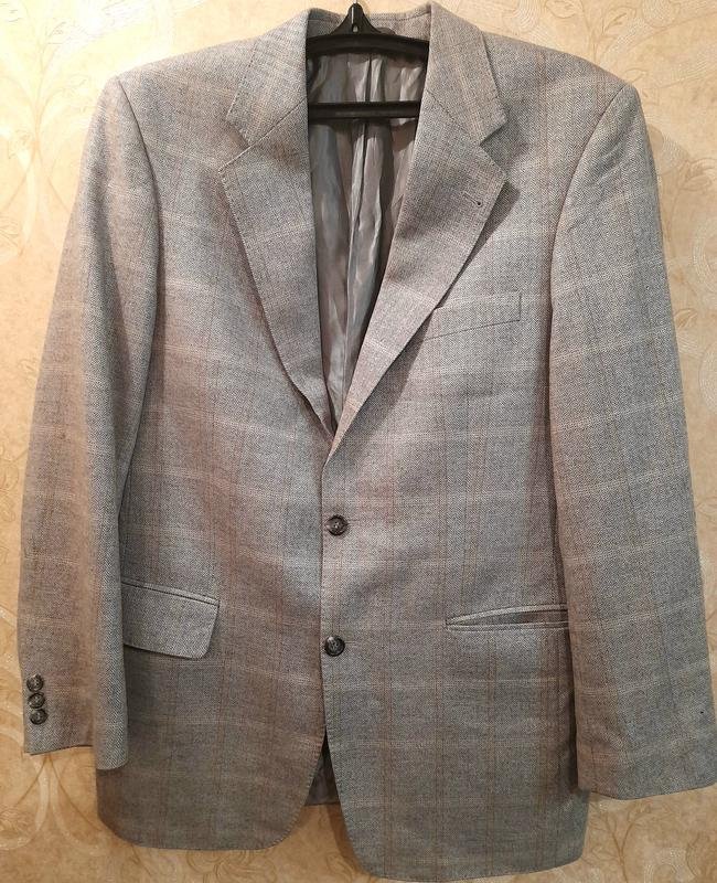 Herren Barutti Sakko Grau Kaschmir 48 / 4XL / 56
