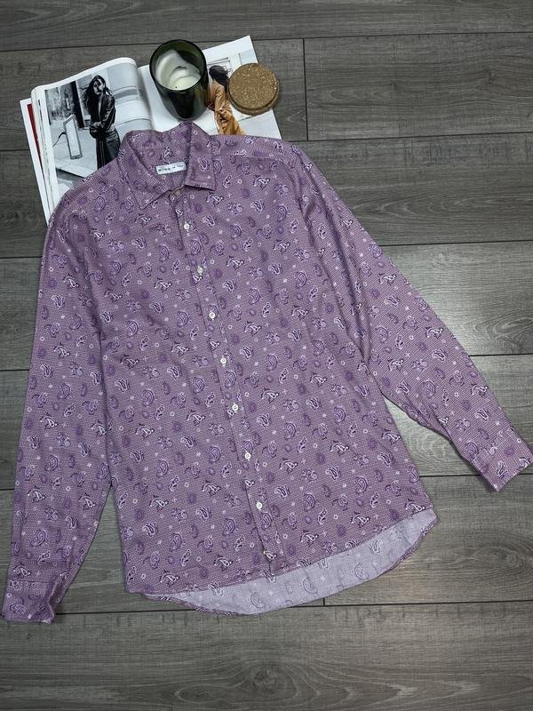 Uomo Etro Camicia Viola Cotone 38 / M / 46