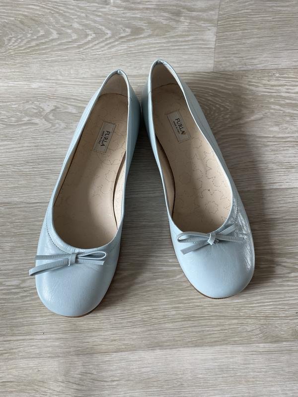 Женские Furla Туфли Голубые Кожа 39.5