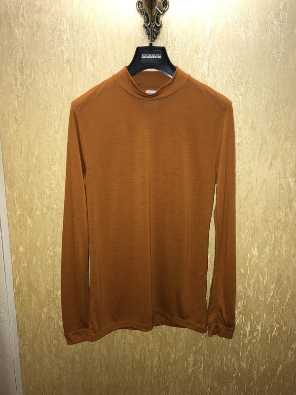 Uomo ZARA Maglietta a Maniche Lunghe Arancione 38