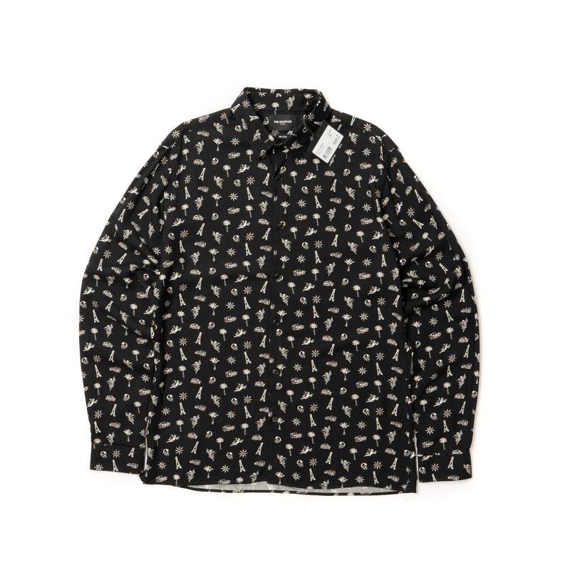 Herren The Kooples Hemd Schwarz Viskose 38 / M /