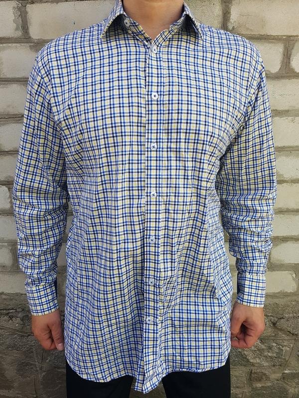 Herren Hawes & Curtis Hemd Gelb Baumwolle 42 / XL