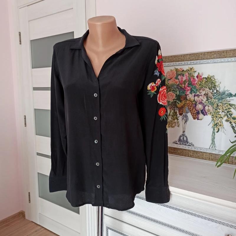 Donna Equipment Camicia Nera Setà 34 / XS / 42