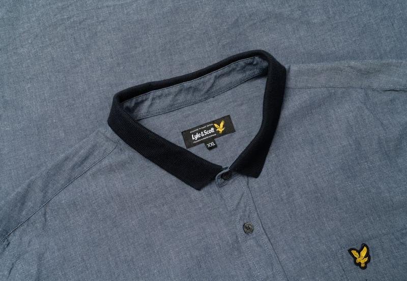 Herren Lyle & Scott Hemd Marineblau Baumwolle 44 /