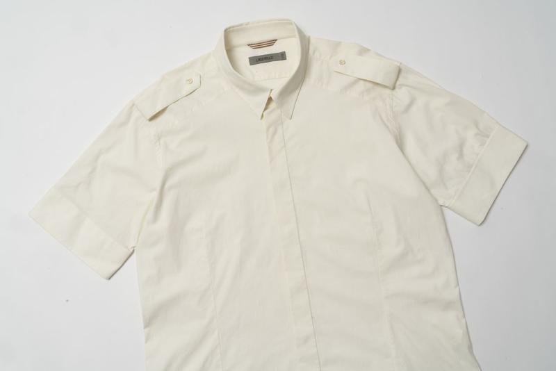 Men Karl Lagerfeld Shirt Beige Cotton 44 / XXL /