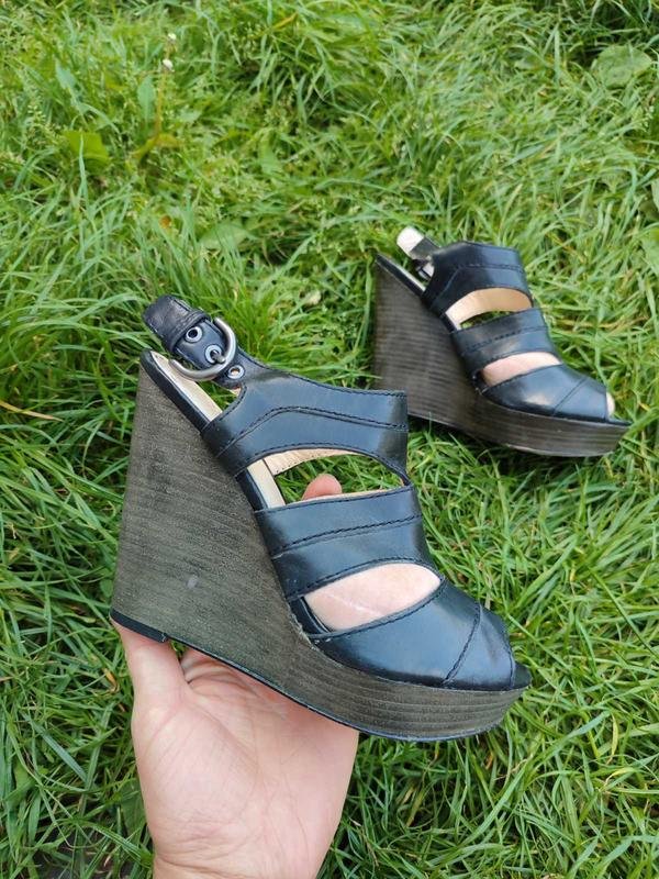 Женские Coach Босоножки Чёрный Кожа 35