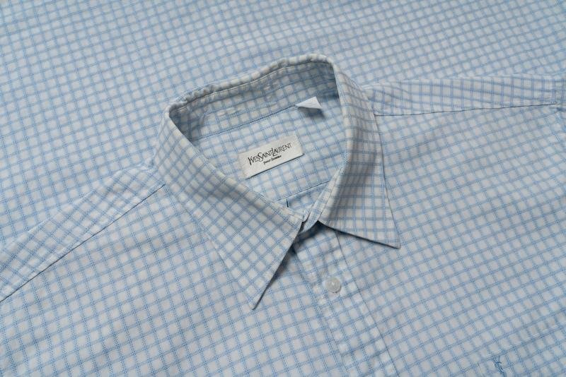 Uomo Yves Saint Laurent Camicia Turchese Cotone 42