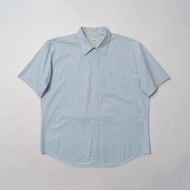 Men Yves Saint Laurent Shirt Turquoise Cotton 42 /