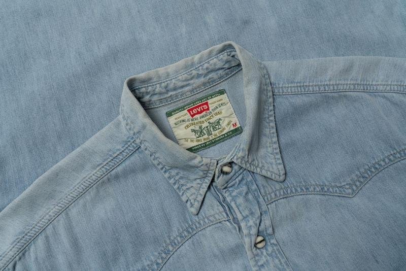 Homme Levi's Chemise Turquoise Coton 38 / M / 46