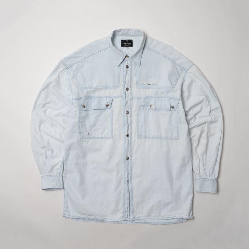 Homme Trussardi Chemise Turquoise Coton 40 /L / 48