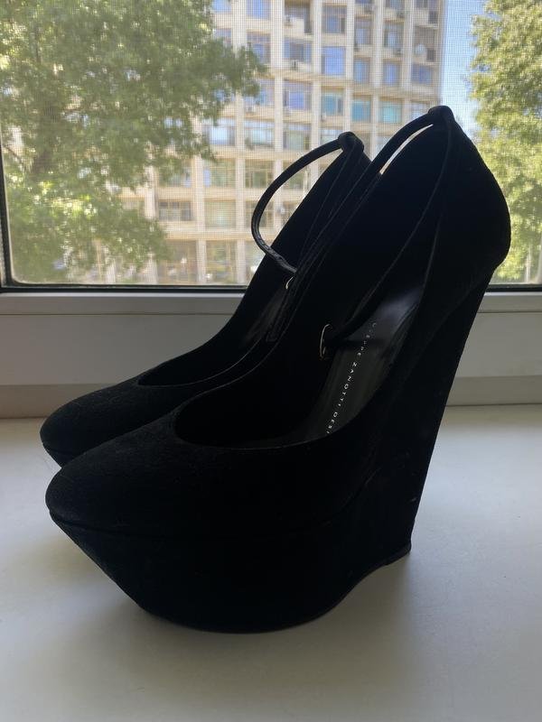 Women Giuseppe Zanotti Heels Black Leather 38.5