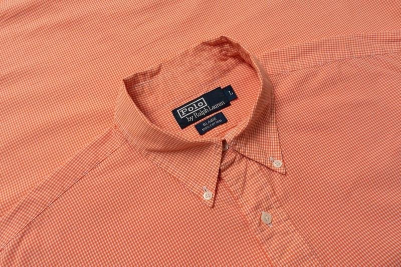 Men Ralph Lauren Shirt Coral Cotton 40 /L / 48