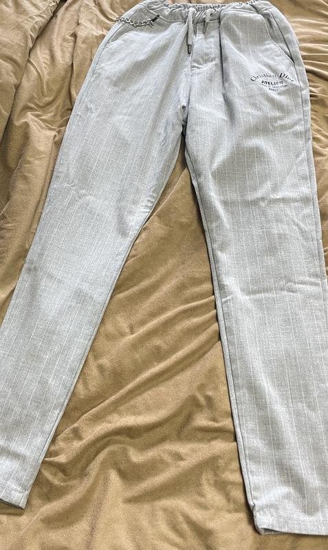 Мужские Christian Dior Брюки Белые Хлопок 28 / XS