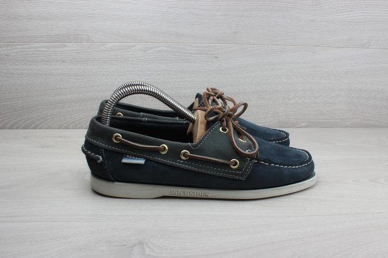 Damen Sebago Slipper Grau Leder 38.5