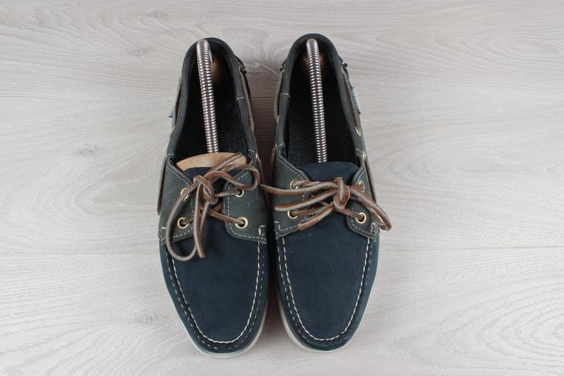 Damen Sebago Slipper Grau Leder 38.5