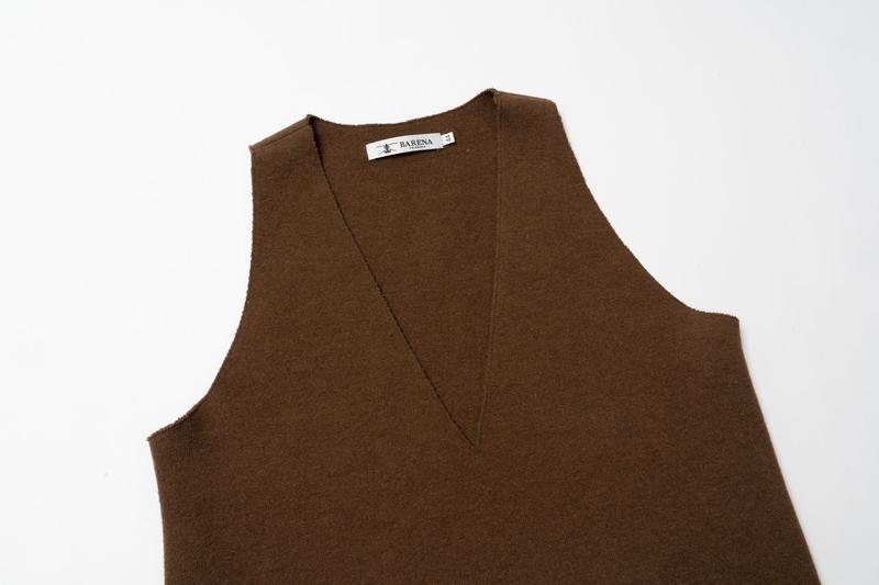 Donna Barena Venezia Gilet Marrone Lana 38 / M /