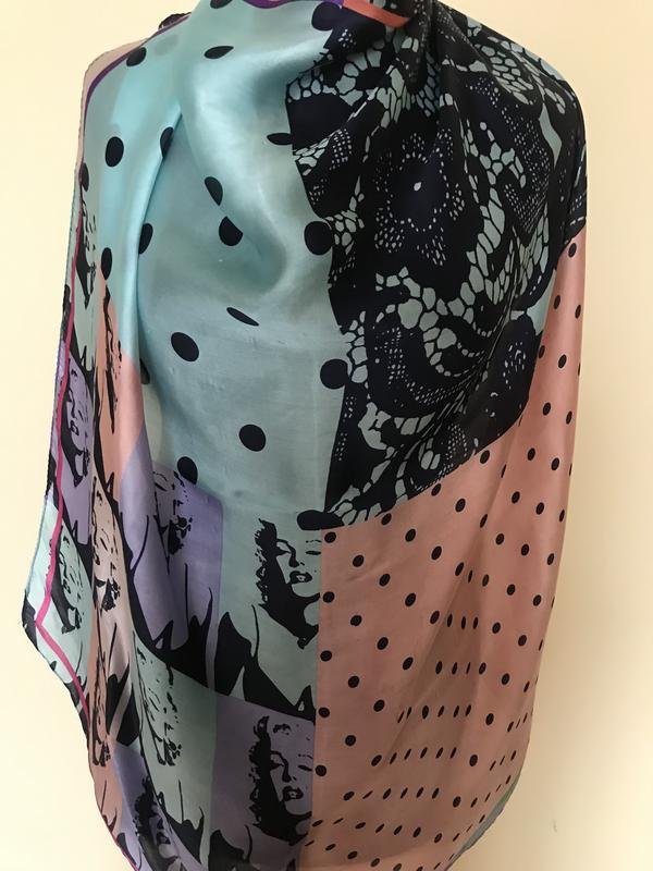 Damen Ballin Schal Türkis Seide Einheitsgröße