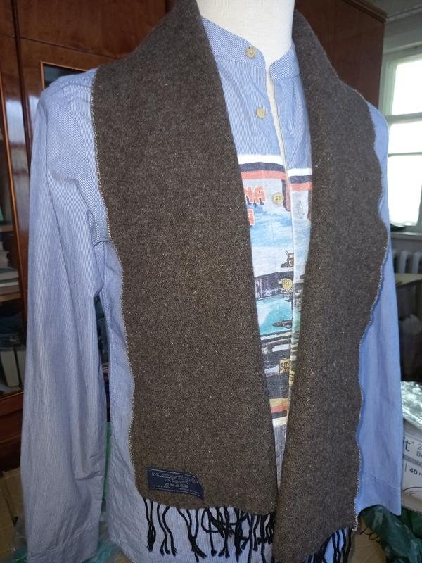 Homme Camel Active Écharpe Gris Laine Taille