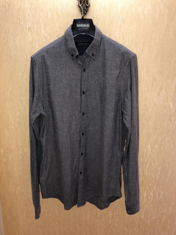 Uomo ZARA Camicia Grigia 38 / M / 46