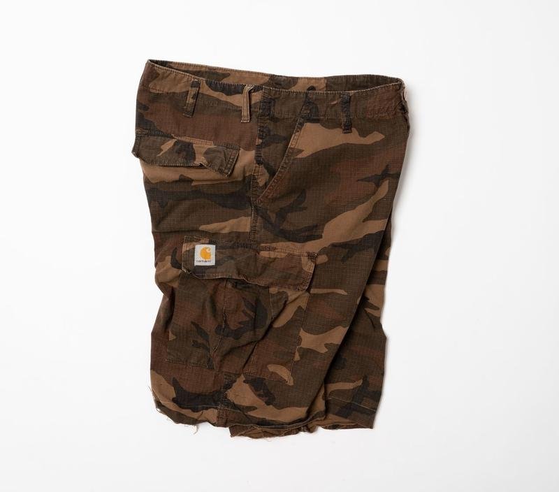 Men Carhartt Shorts Brown Cotton 30