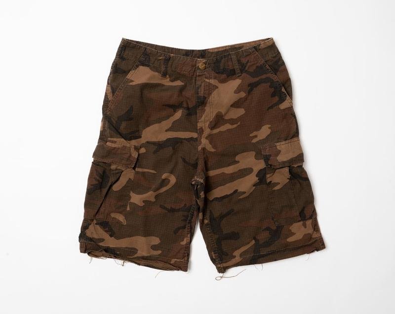 Men Carhartt Shorts Brown Cotton 30