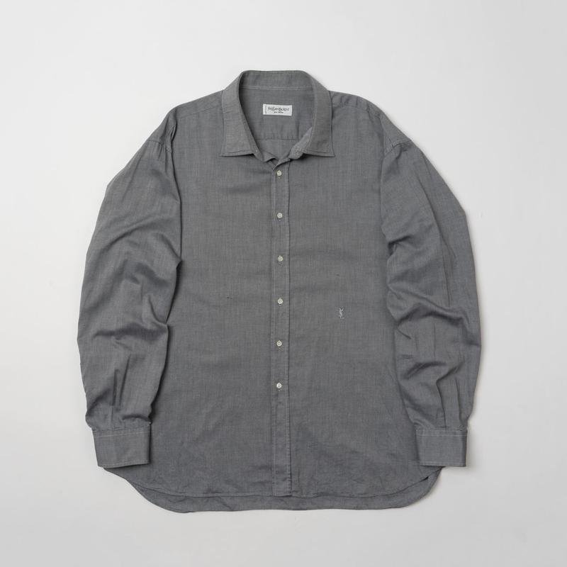 Uomo Yves Saint Laurent Camicia Grigia Cotone 42 /