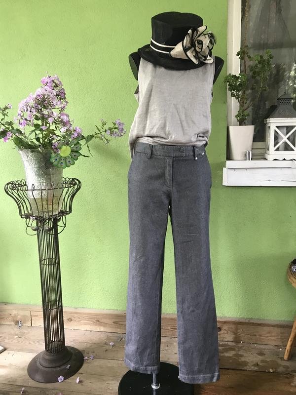 Damen Cerruti Hose Grau Baumwolle 40 / L / 48