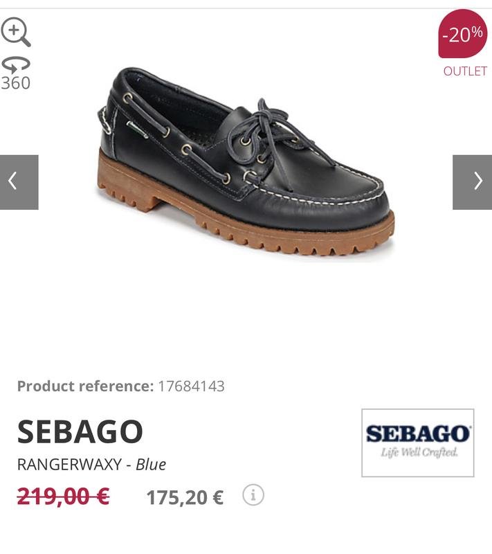 Damen Sebago Slipper Marineblau Leder 38