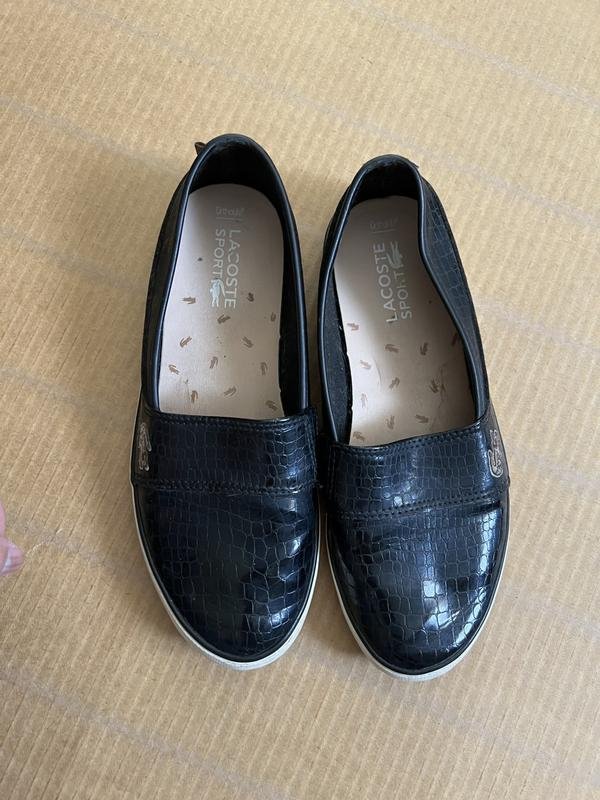Femme Lacoste Mocassins Noir Cuir Synthétique 37