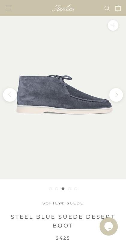 Men Loro Piana Boots Navy Suede 40