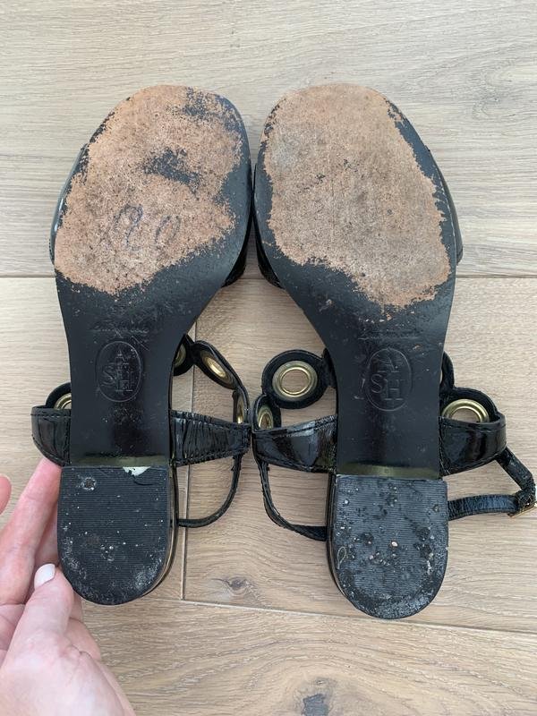 Women Ash Heels Black Leather 37