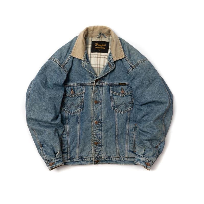 Men Wrangler Jacket Blue Cotton 38 / M / 46