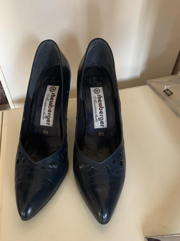 Damen Anya Hindmarch Absätze Marineblau Leder 37